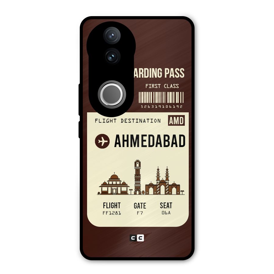 Ahmedabad Boarding Pass Metal Back Case for iQOO Z10R