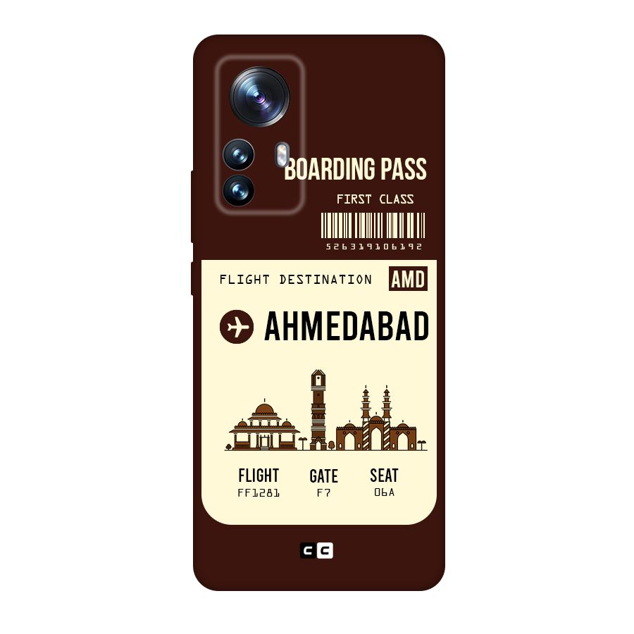Ahmedabad Boarding Pass Original Polycarbonate Back Case for Xiaomi 12 Pro