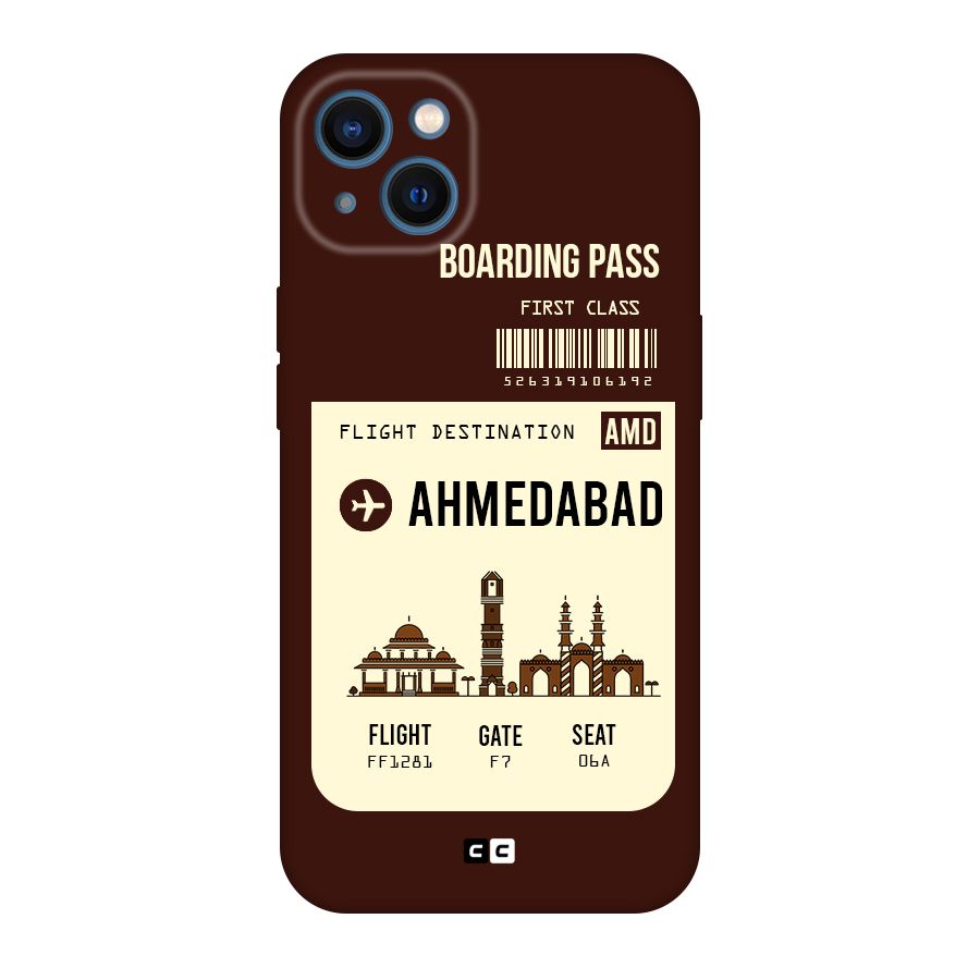 Ahmedabad Boarding Pass Original Polycarbonate Back Case for iPhone 13