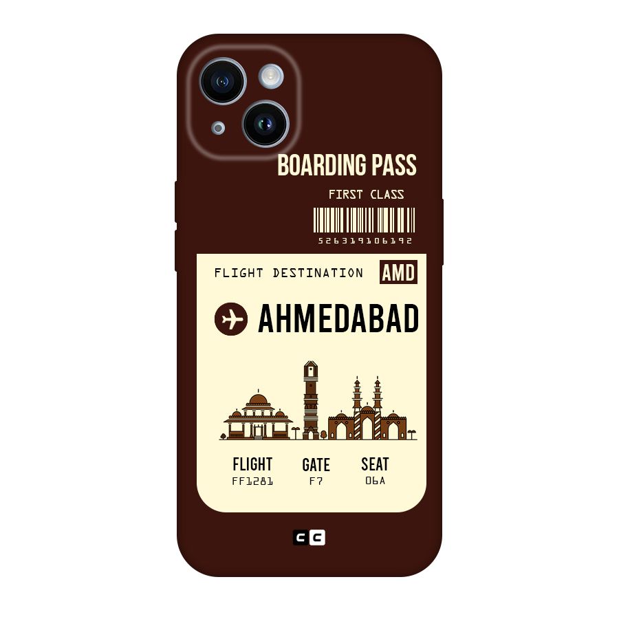 Ahmedabad Boarding Pass Original Polycarbonate Back Case for iPhone 14