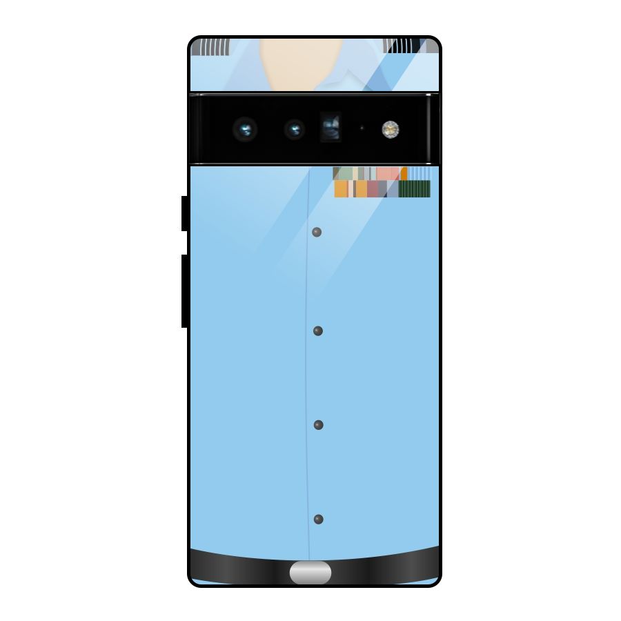 Air Force Uniform Glass Back Case for Google Pixel 6 Pro