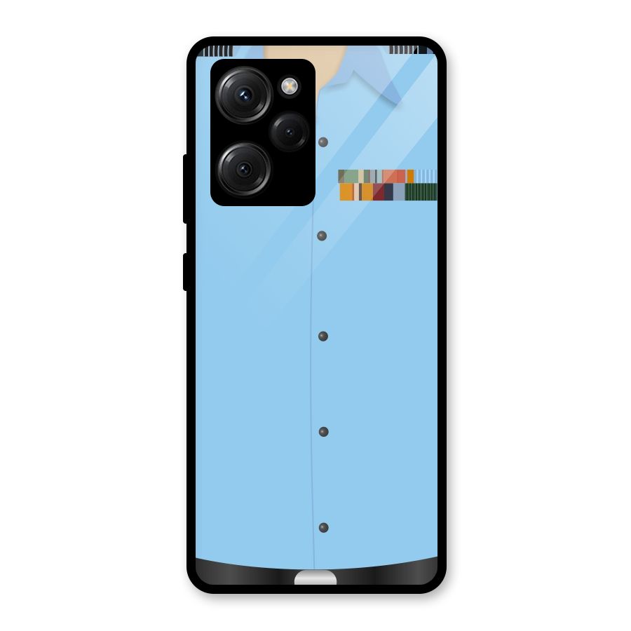Air Force Uniform Glass Back Case for Poco X5 Pro