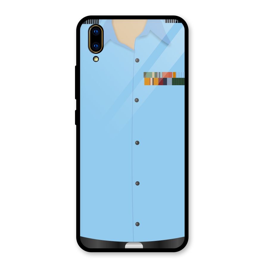 Air Force Uniform Glass Back Case for Vivo V11 Pro