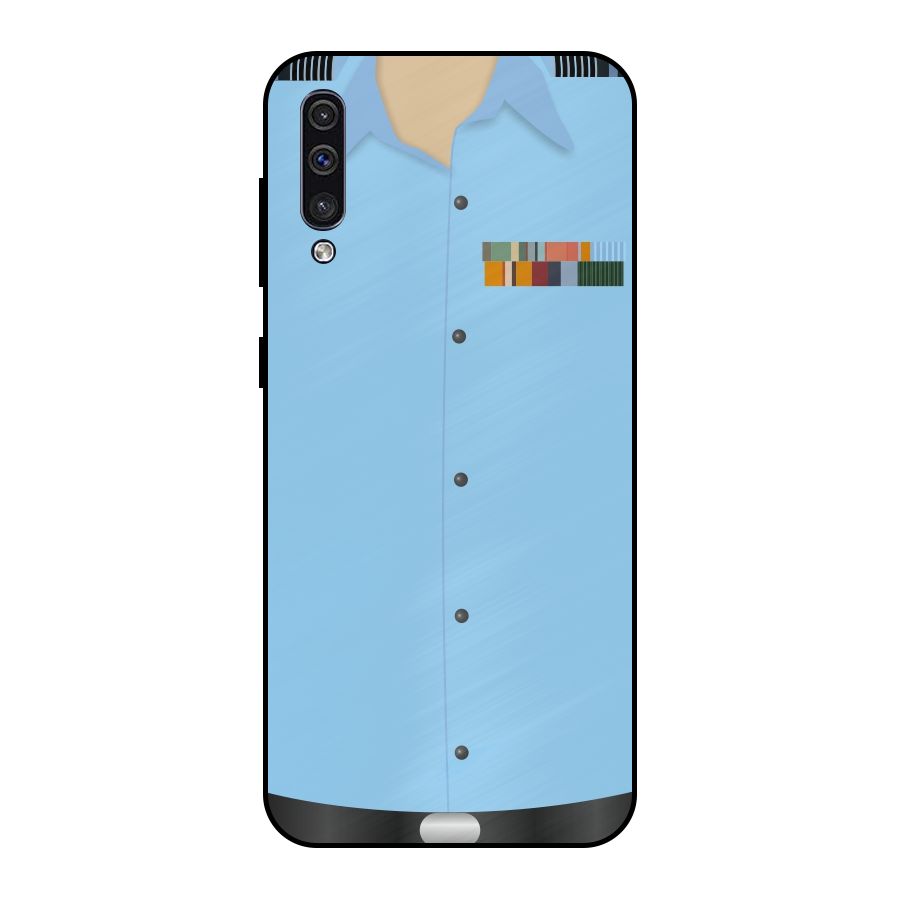 Air Force Uniform Metal Back Case for Galaxy A30s