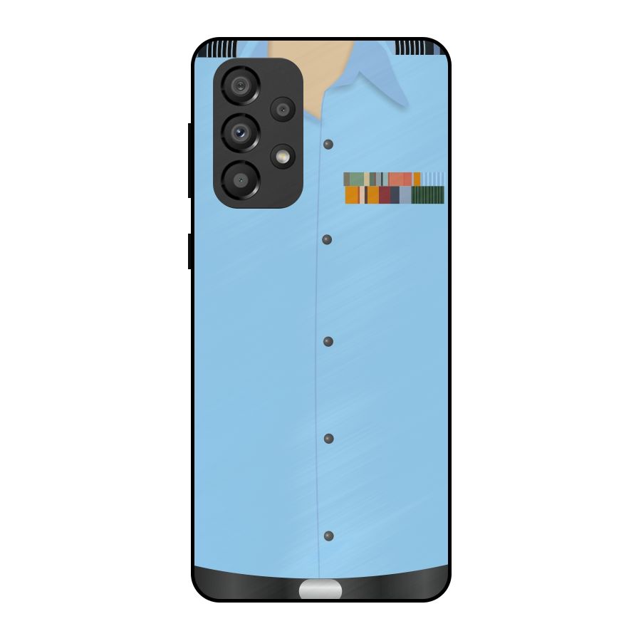 Air Force Uniform Metal Back Case for Galaxy A33 5G