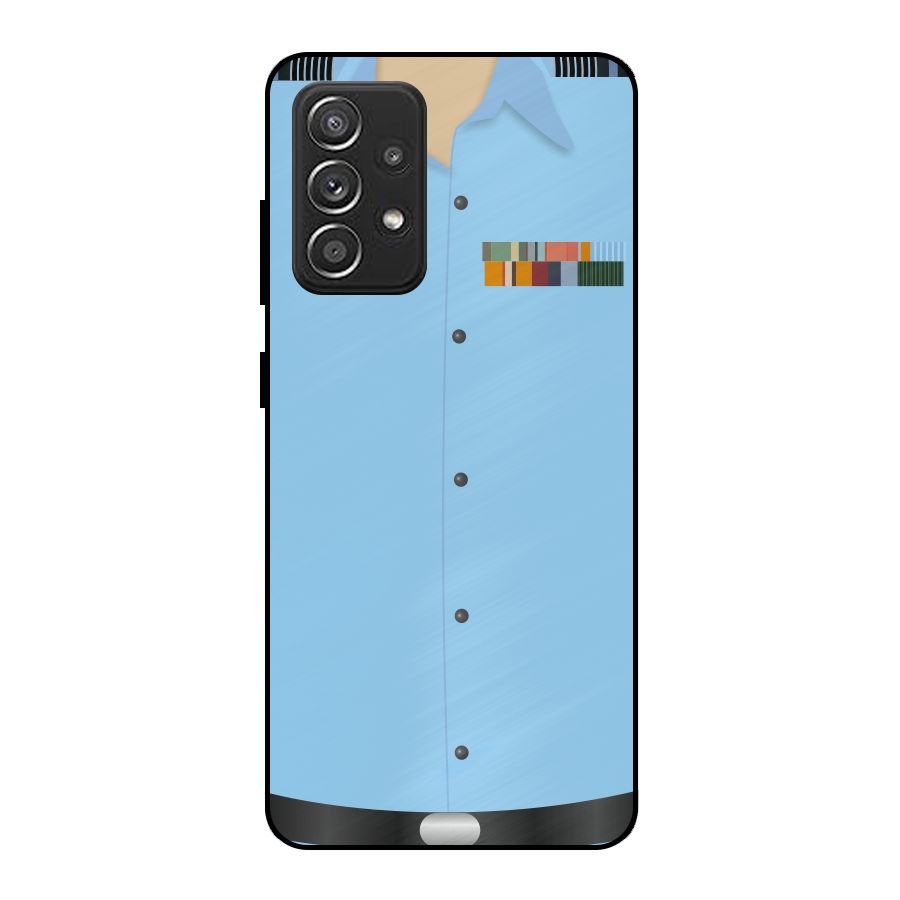 Air Force Uniform Metal Back Case for Galaxy A52s 5G