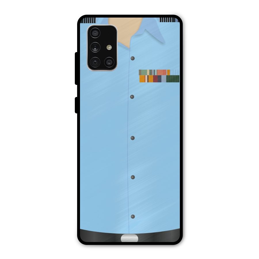 Air Force Uniform Metal Back Case for Galaxy A71