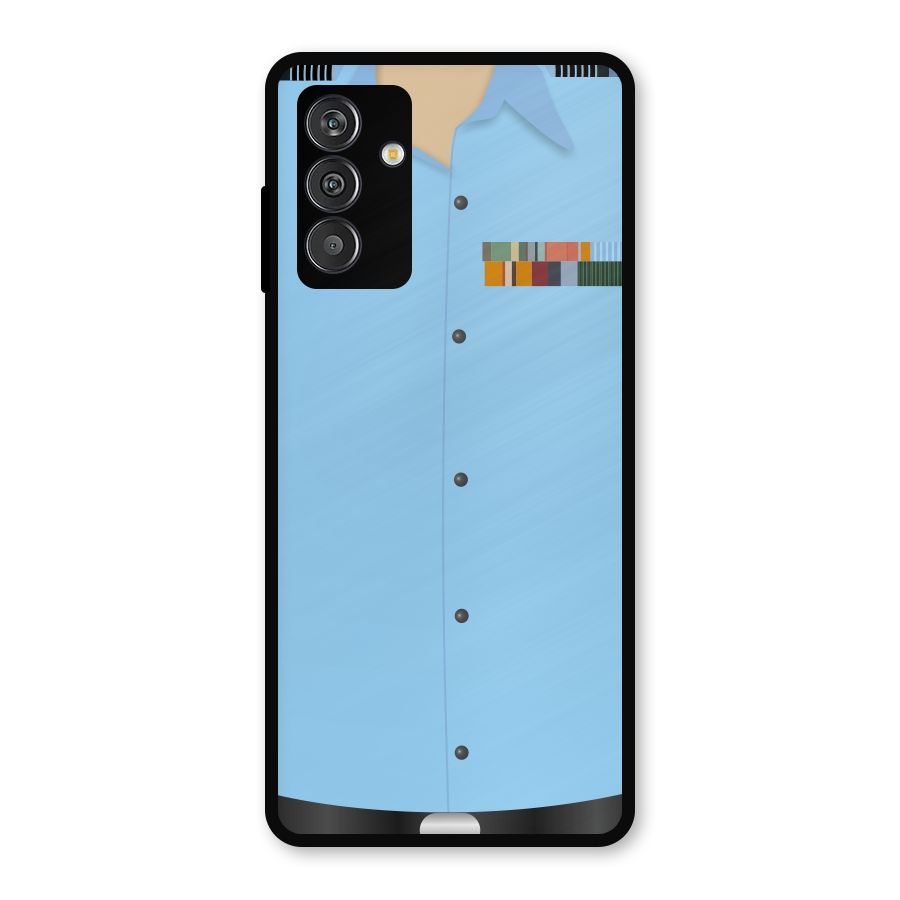 Air Force Uniform Metal Back Case for Galaxy F13