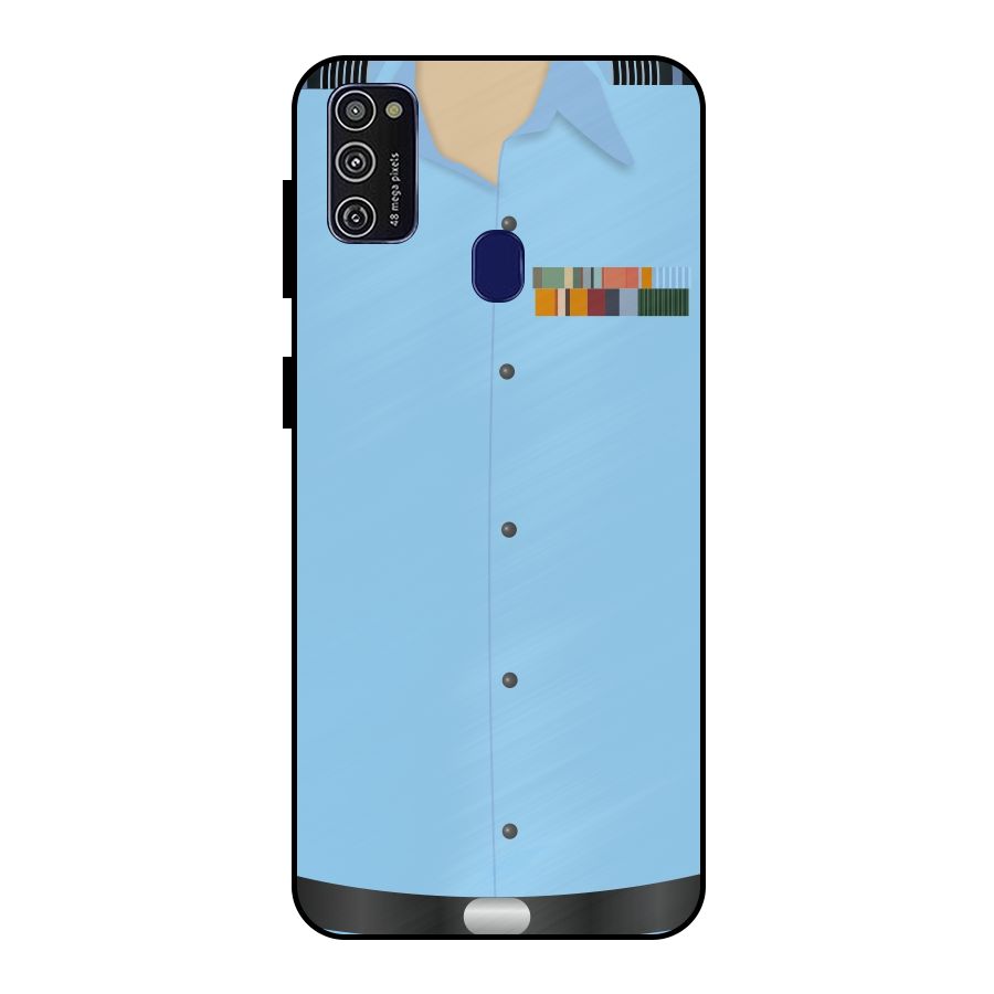 Air Force Uniform Metal Back Case for Galaxy M30s