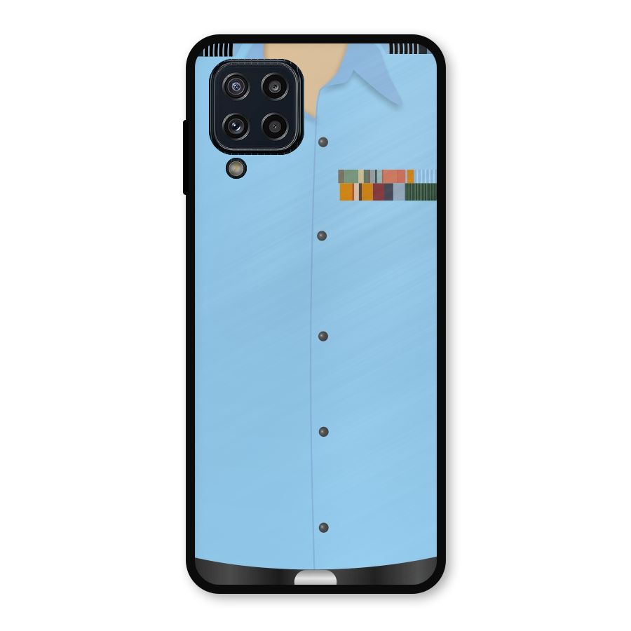 Air Force Uniform Metal Back Case for Galaxy M32