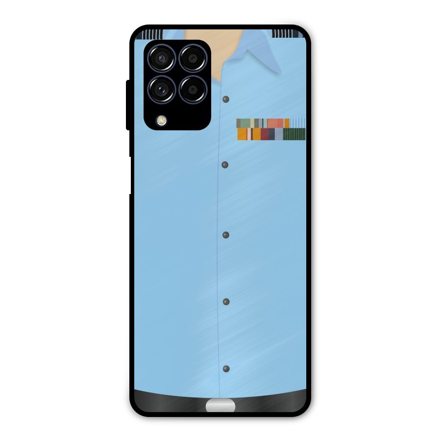 Air Force Uniform Metal Back Case for Galaxy M53 5G