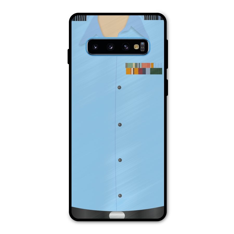 Air Force Uniform Metal Back Case for Galaxy S10