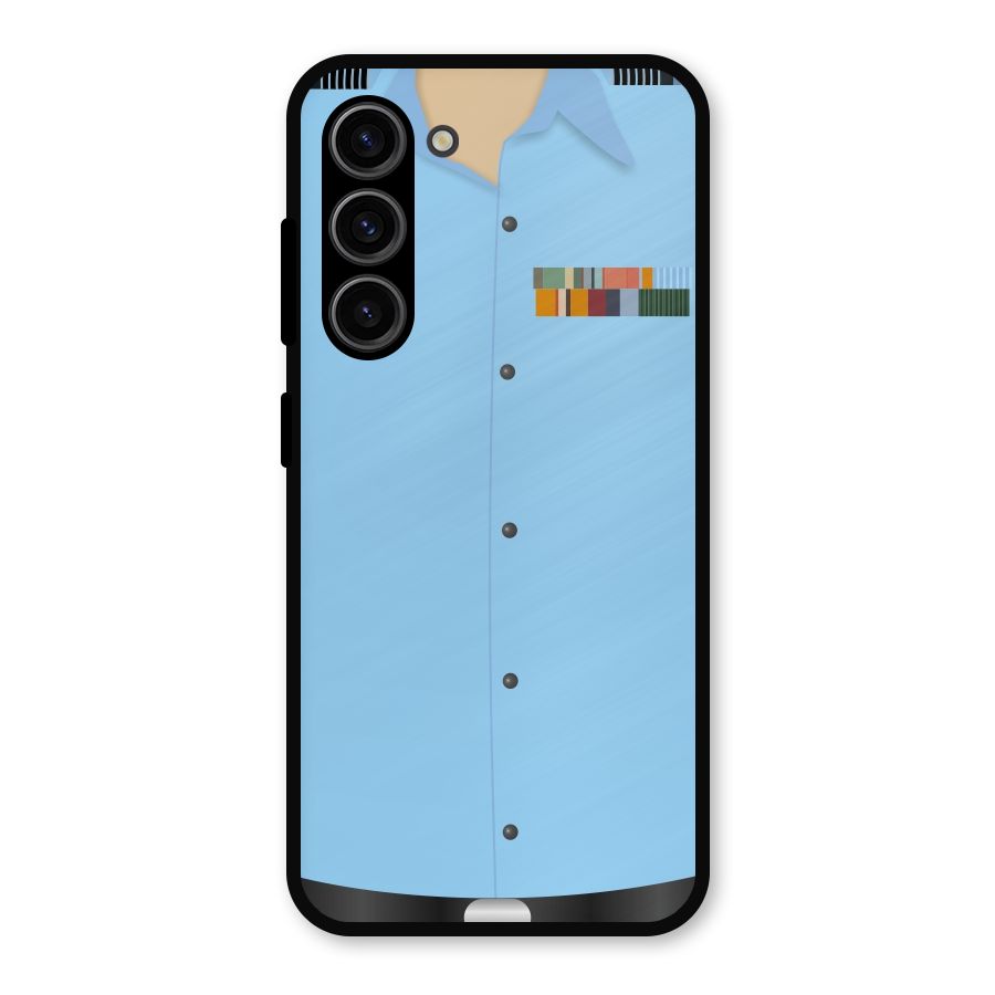 Air Force Uniform Metal Back Case for Galaxy S23