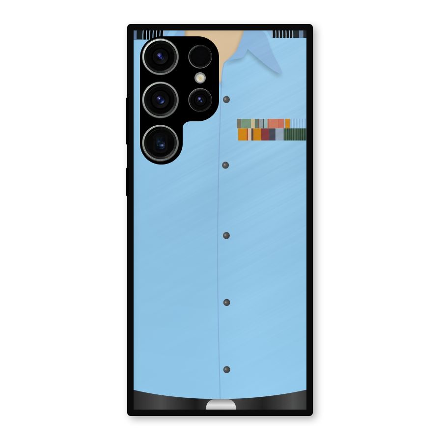 Air Force Uniform Metal Back Case for Galaxy S23 Ultra