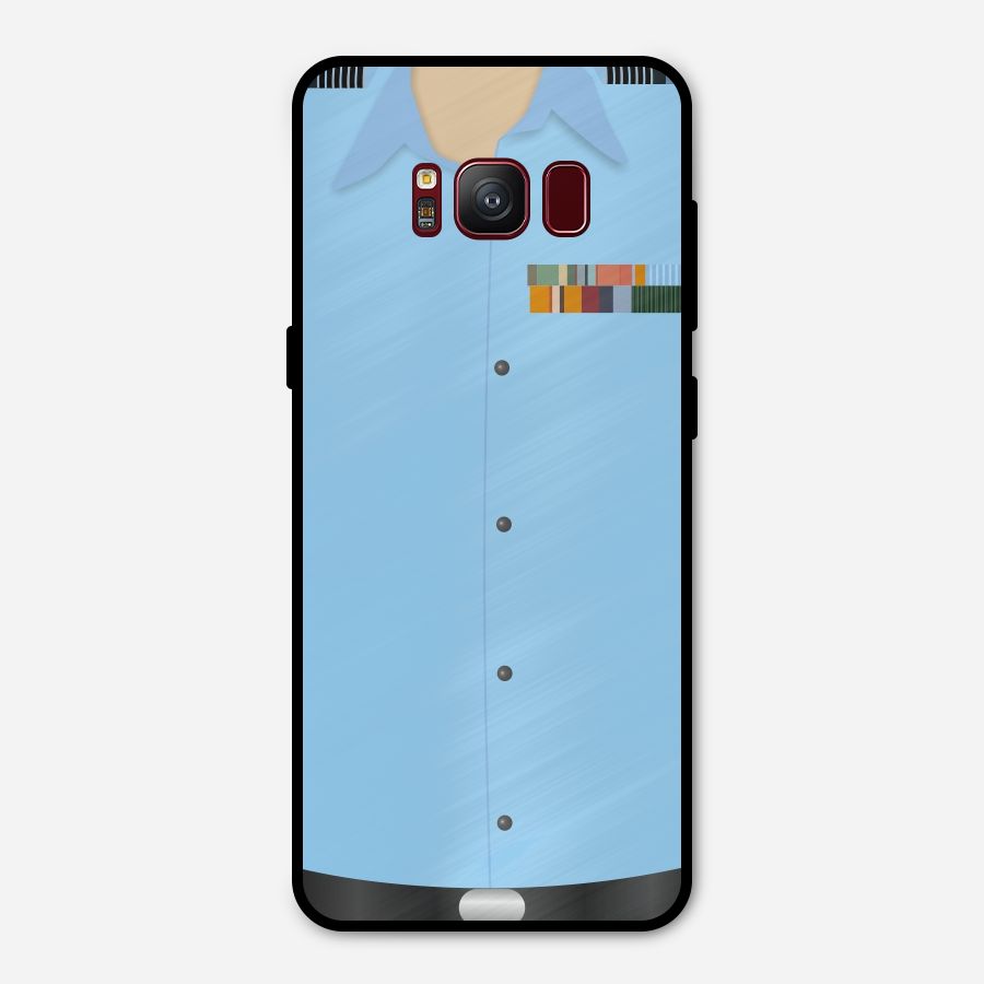 Air Force Uniform Metal Back Case for Galaxy S8