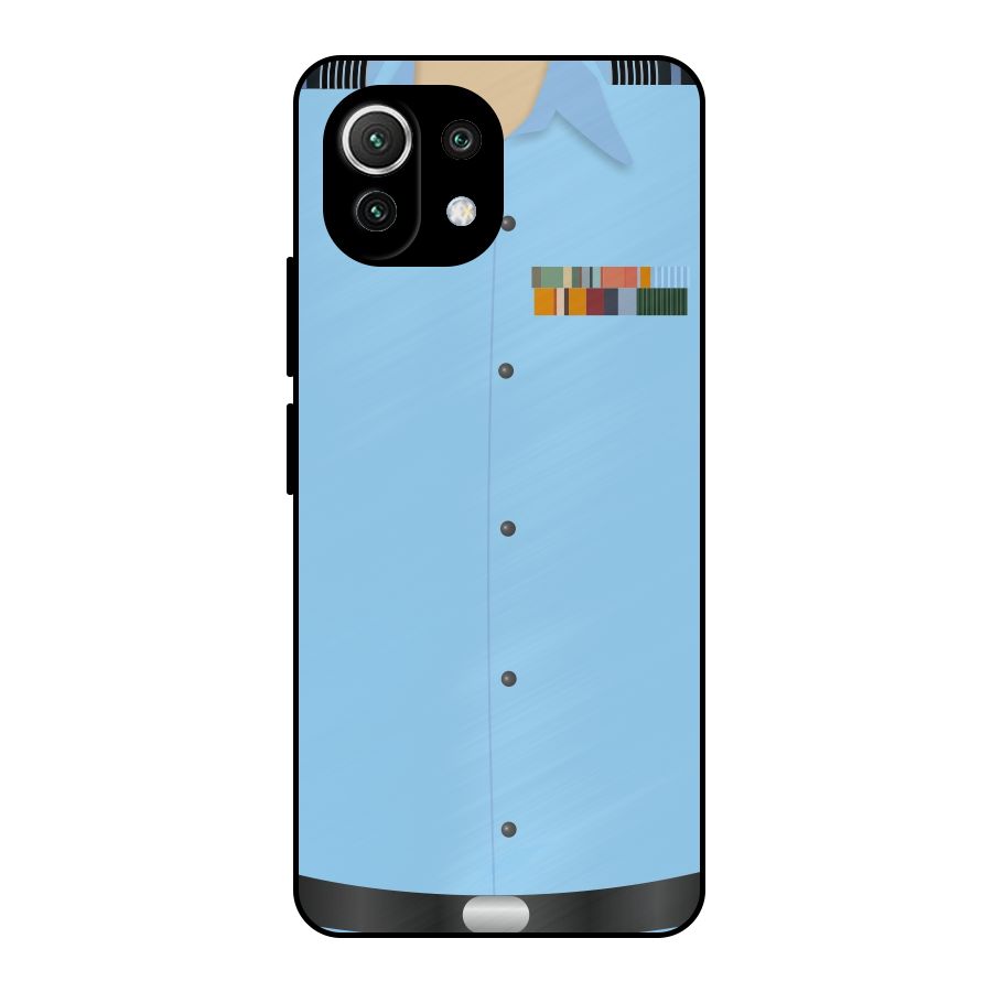 Air Force Uniform Metal Back Case for Mi 11 Lite