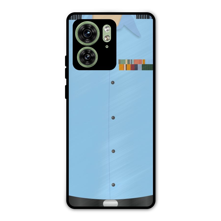 Air Force Uniform Metal Back Case for Motorola Edge 40 5G