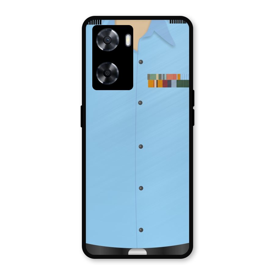 Air Force Uniform Metal Back Case for Oppo A57 2022