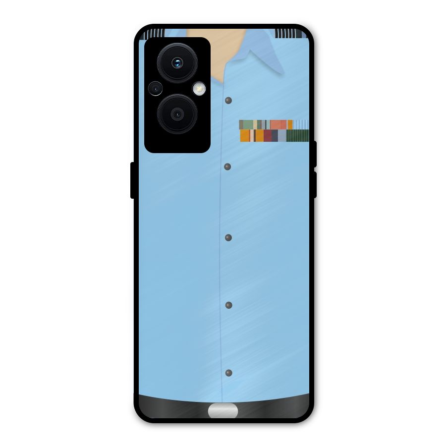 Air Force Uniform Metal Back Case for Oppo F21s Pro 5G