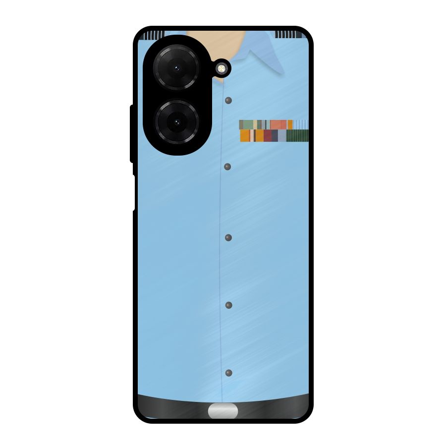 Air Force Uniform Metal Back Case for Poco C71