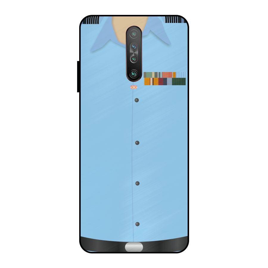 Air Force Uniform Metal Back Case for Poco X2