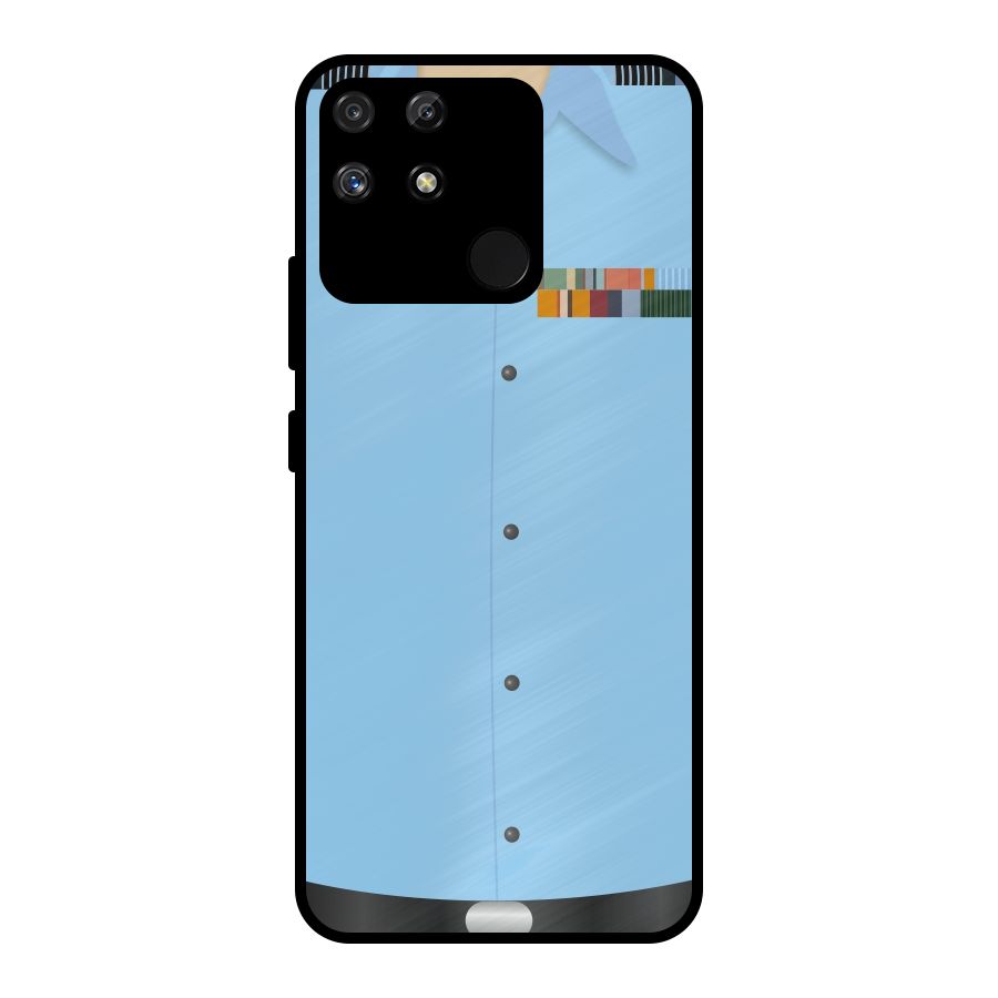 Air Force Uniform Metal Back Case for Realme Narzo 50A