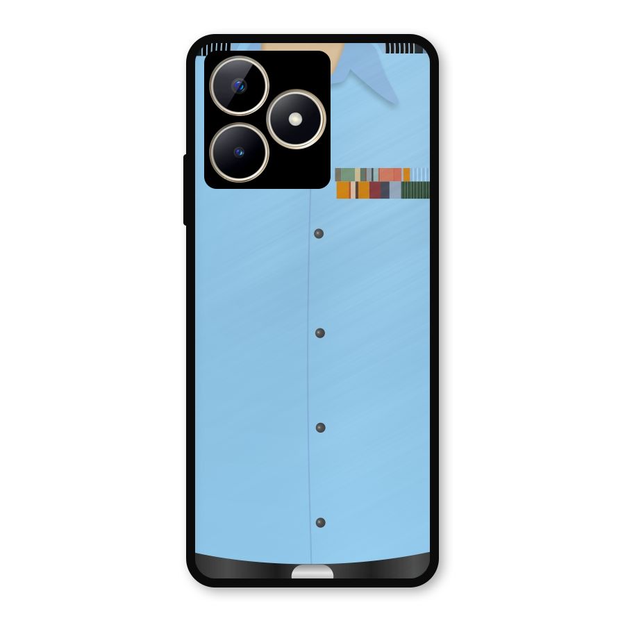 Air Force Uniform Metal Back Case for Realme Narzo N53