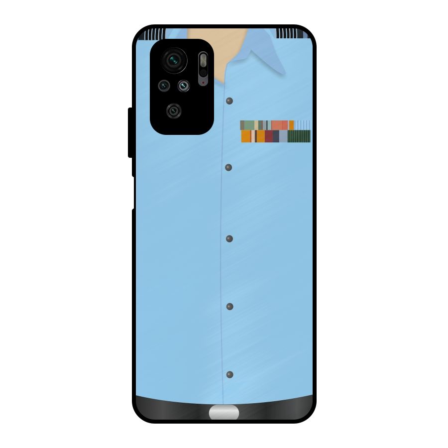 Air Force Uniform Metal Back Case for Redmi Note 10S