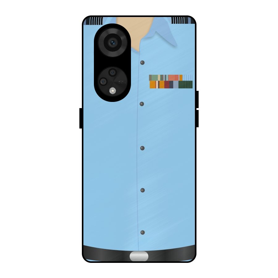 Air Force Uniform Metal Back Case for Reno8 T 5G