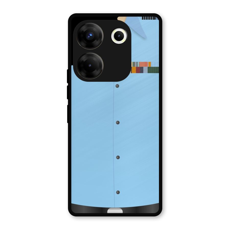 Air Force Uniform Metal Back Case for Tecno Camon 20 Pro