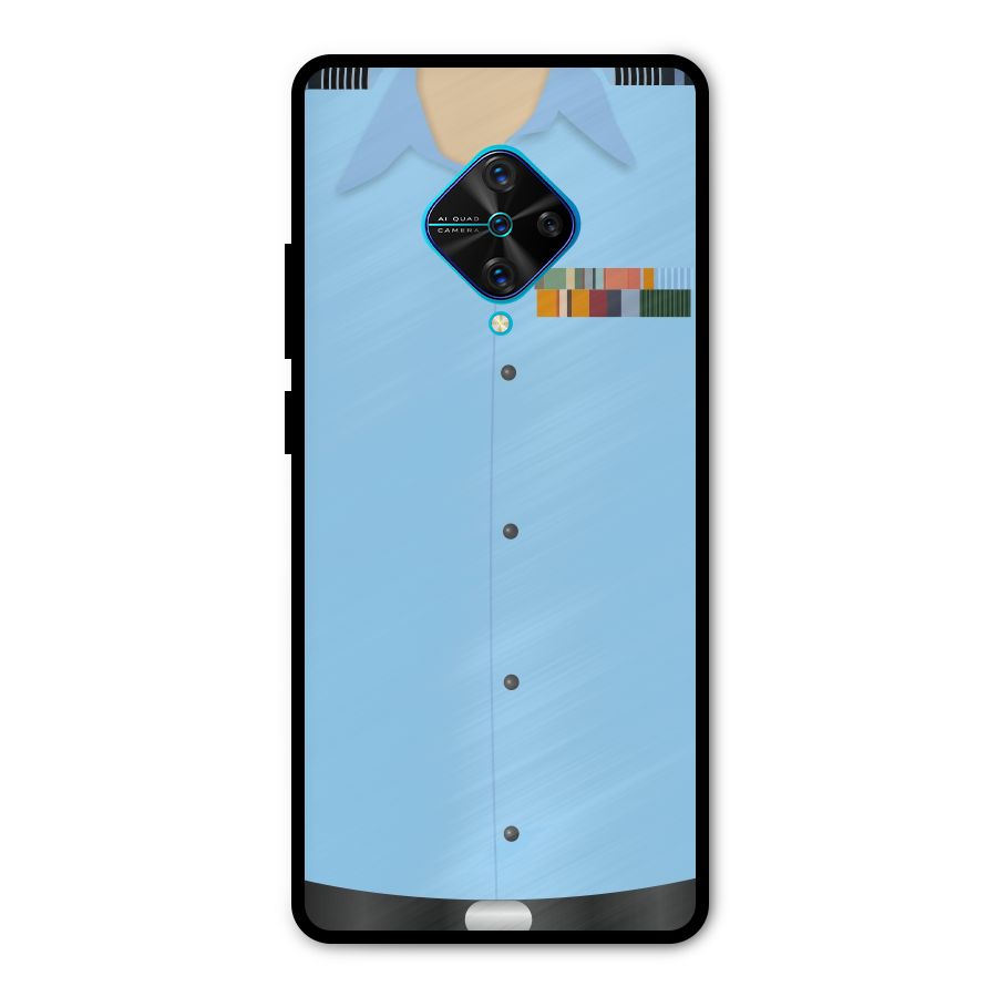 Air Force Uniform Metal Back Case for Vivo S1 Pro