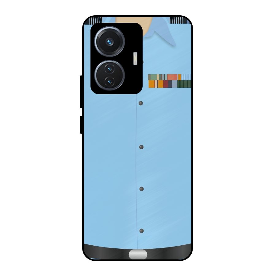 Air Force Uniform Metal Back Case for Vivo T1 44W