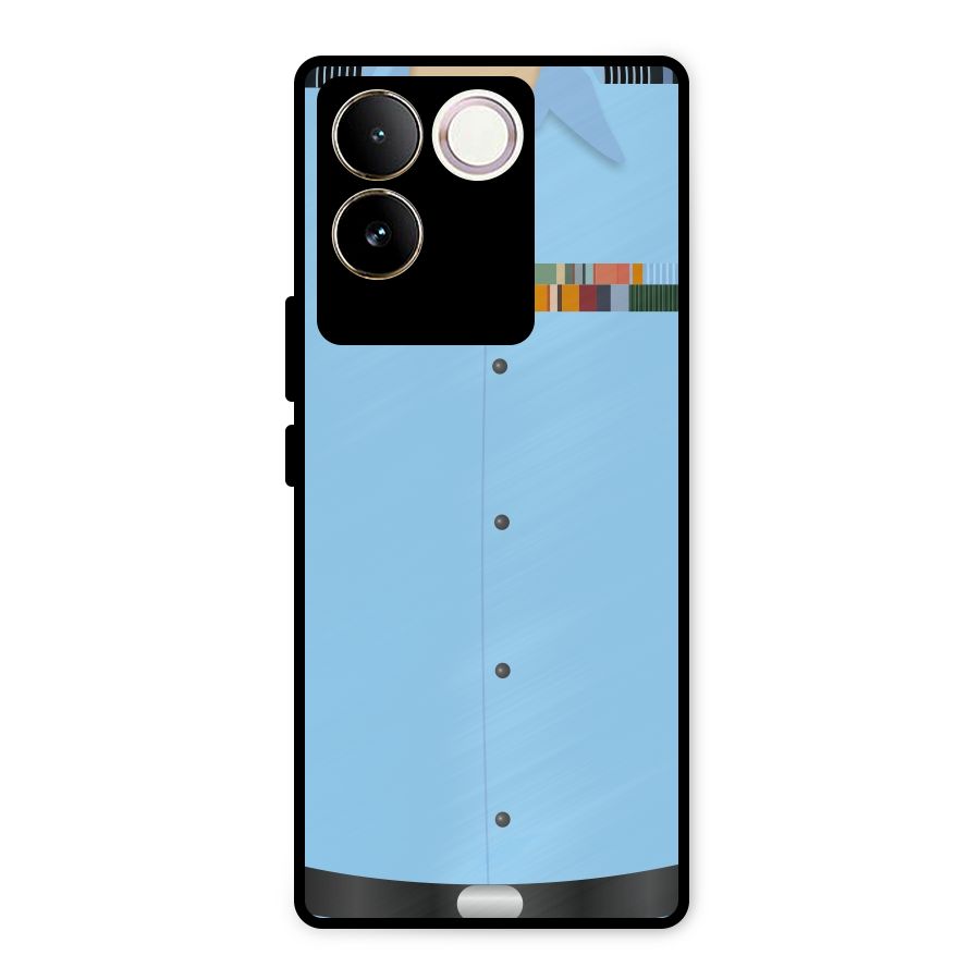 Air Force Uniform Metal Back Case for Vivo T2 Pro
