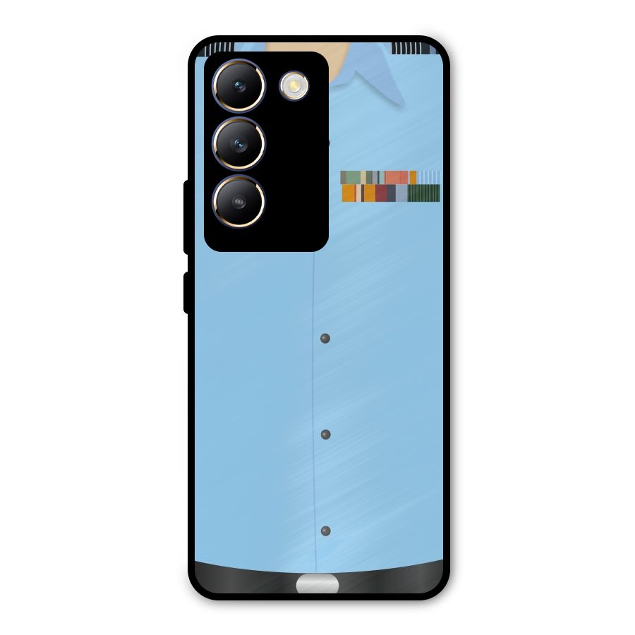 Air Force Uniform Metal Back Case for Vivo T3 5G