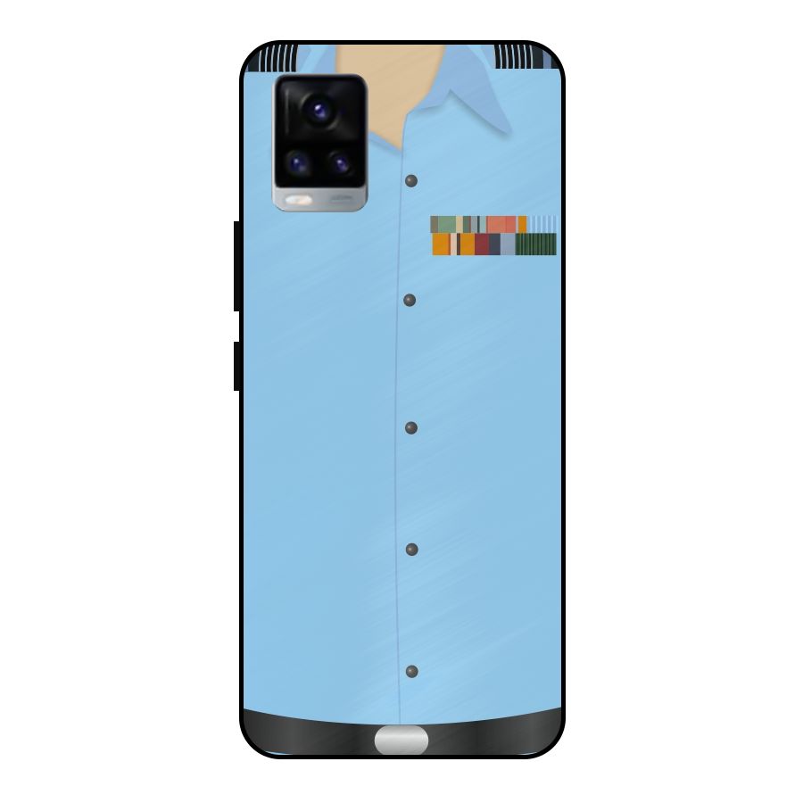 Air Force Uniform Metal Back Case for Vivo V20 2021