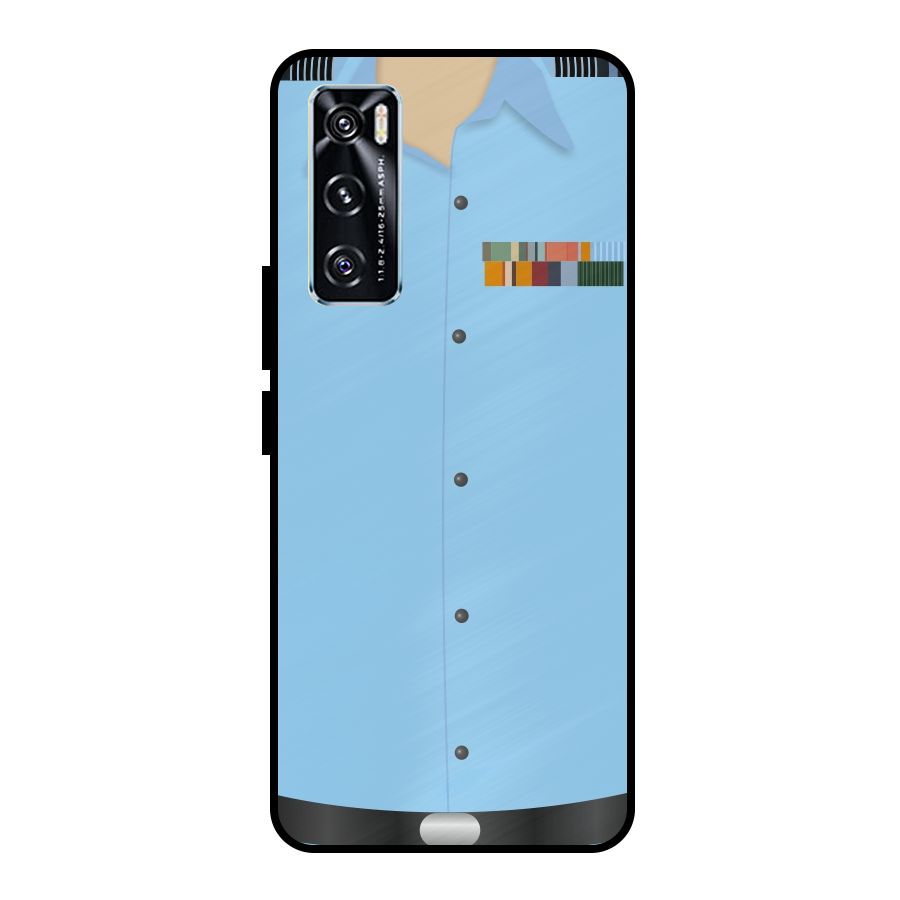 Air Force Uniform Metal Back Case for Vivo V20 SE