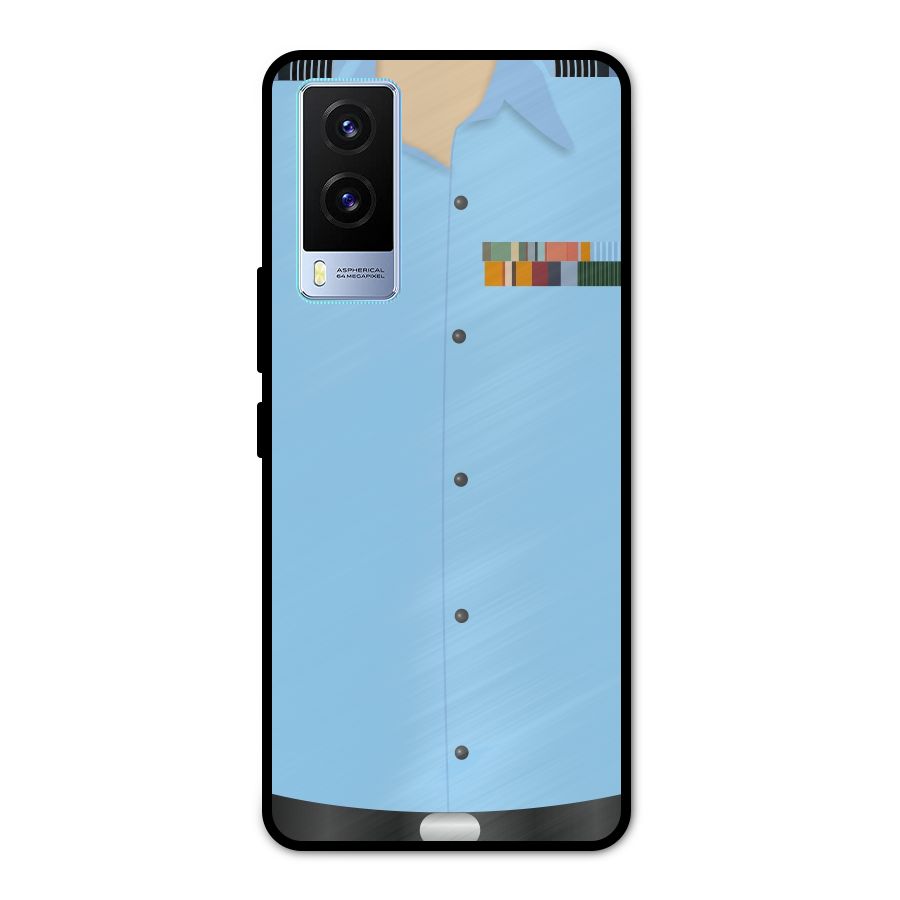 Air Force Uniform Metal Back Case for Vivo V21e 5G