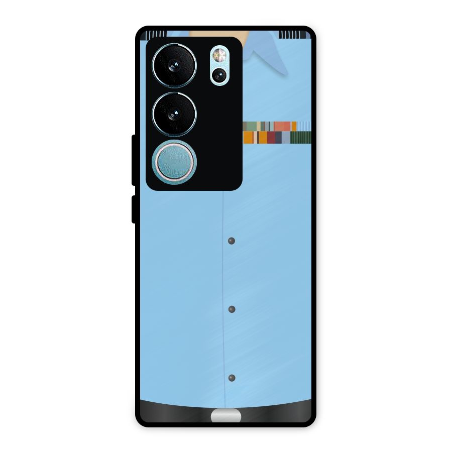Air Force Uniform Metal Back Case for Vivo V29 Pro