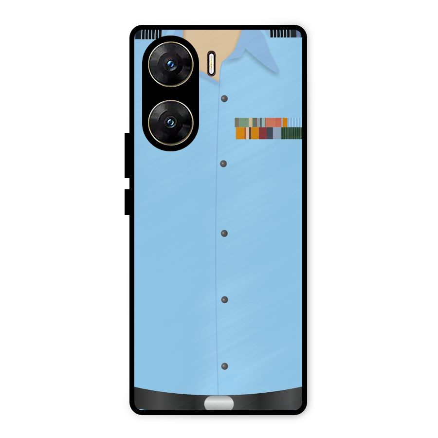 Air Force Uniform Metal Back Case for Vivo V29e