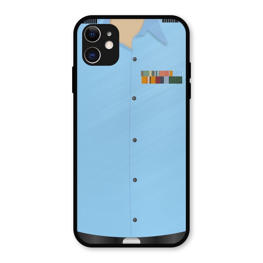 Air Force Uniform Metal Back Case for iPhone 11
