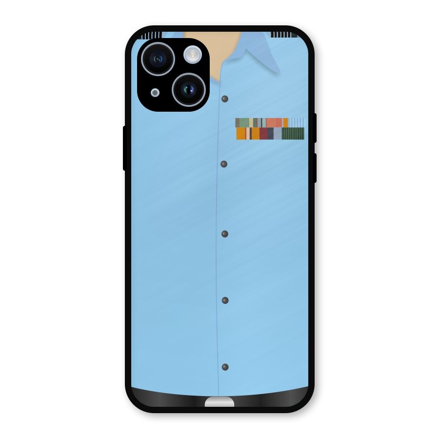 Air Force Uniform Metal Back Case for iPhone 14