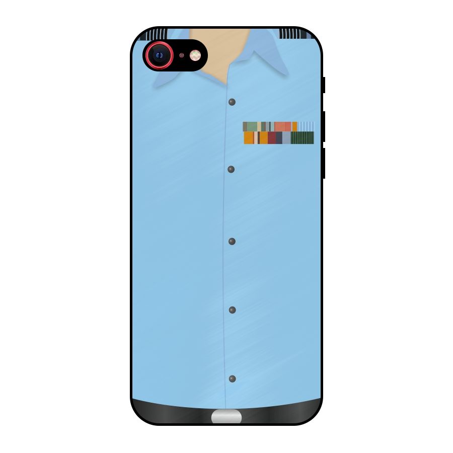 Air Force Uniform Metal Back Case for iPhone 8