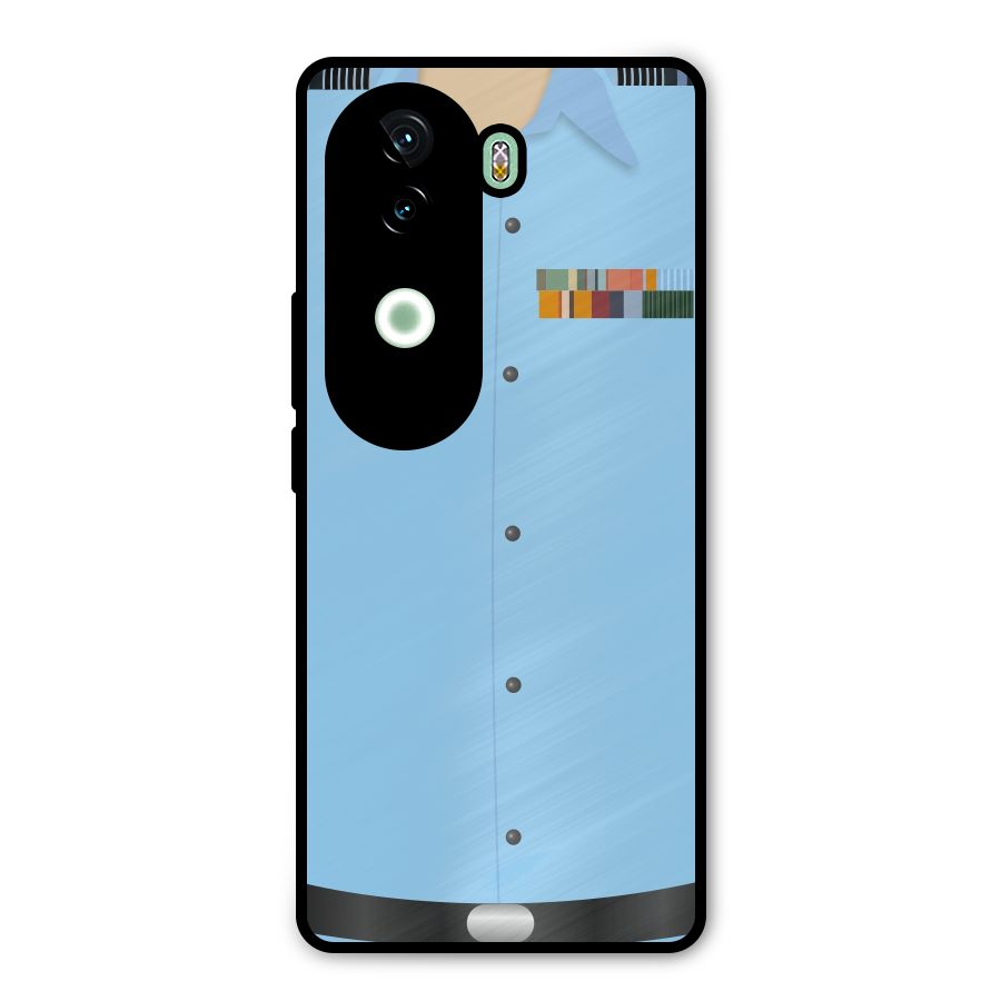 Air Force Uniform Metal Back Case for iQOO Z9s