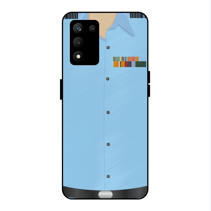 Air Force Uniform Metal Back Case for realme 9 5G SE