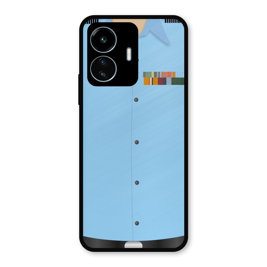 Air Force Uniform Metal Back Case for vivo iQOO Z6 Lite 5G