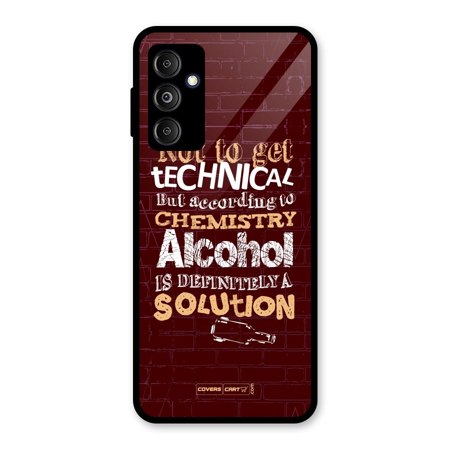 Alcohol is Definitely a Solution Glass Back Case for Galaxy M14 5G