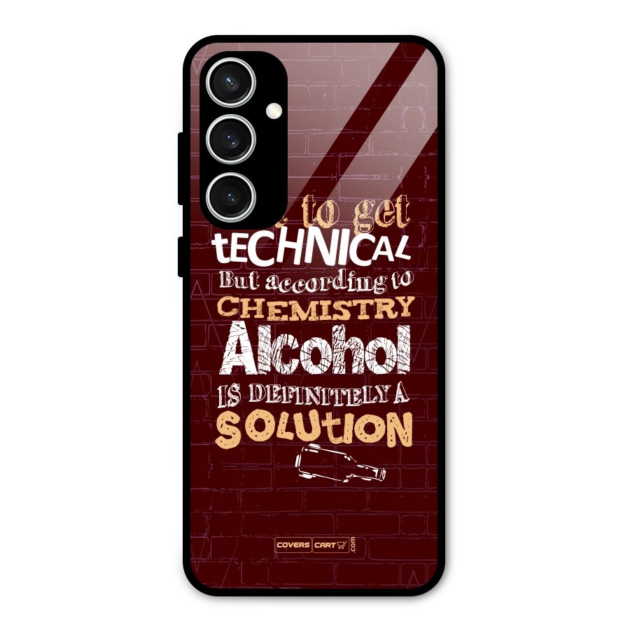 Alcohol is Definitely a Solution Glass Back Case for Galaxy S23 FE