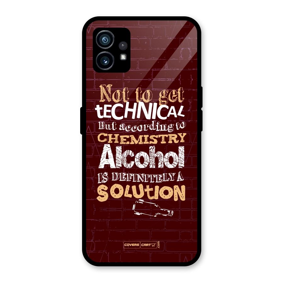 Alcohol is Definitely a Solution Glass Back Case for Nothing Phone 1
