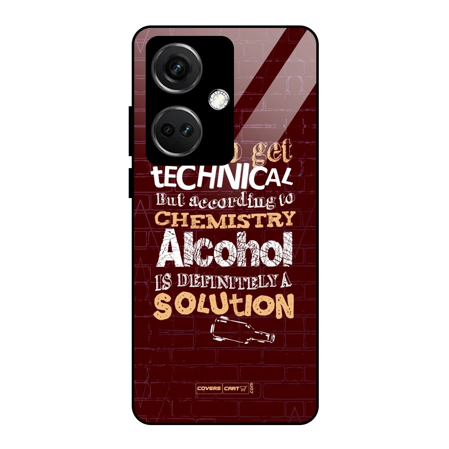 Alcohol is Definitely a Solution Glass Back Case for OnePlus Nord CE 3 5G