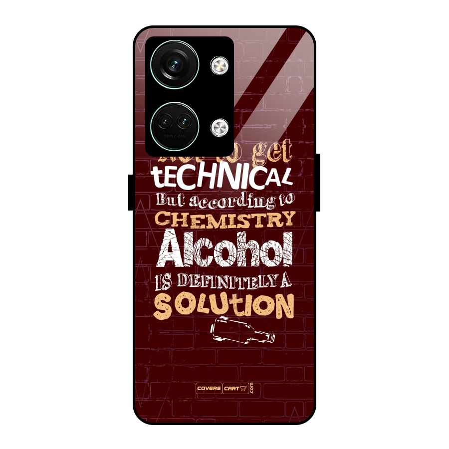 Alcohol is Definitely a Solution Glass Back Case for Oneplus Nord 3